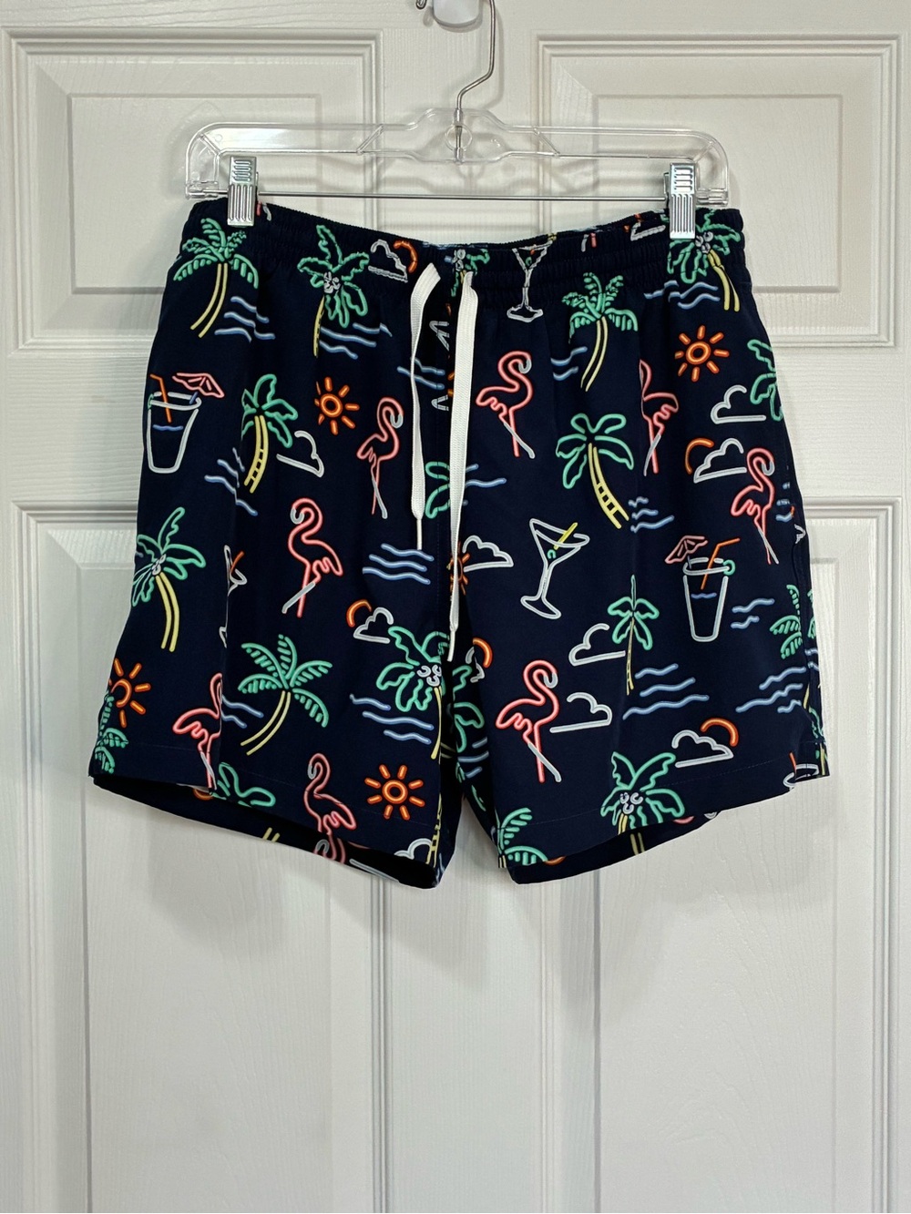 Chubbies The Neon Lights Swim Trunks Mens XL Extra Large Pull On Pockets Cruise